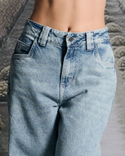 Denim Pant Azul Cortes Mujer