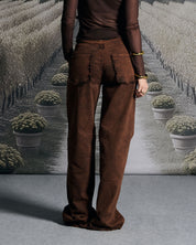 Jean Acid Wash Cafe Mujer