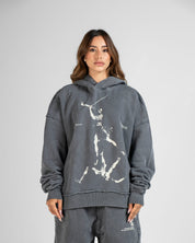 Hoodie Boxy Fit Gris Hustler