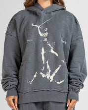 Hoodie Boxy Fit Gris Hustler