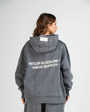 Hoodie Boxy Fit Gris Hustler
