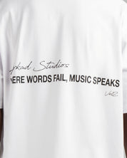 Tshirt Blanca - Where Words Fail Music Speaks