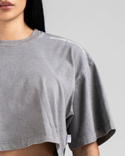 Crop Shirt Washed Gris Arkad Studios
