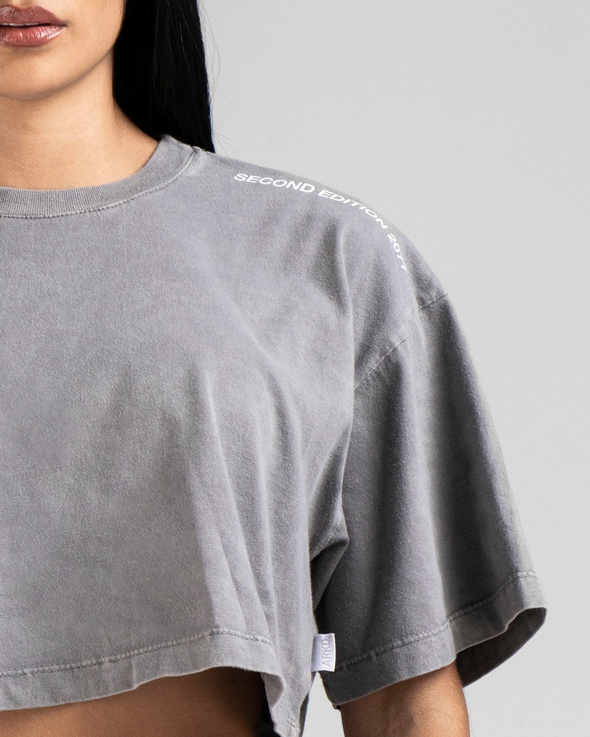 Crop Shirt Washed Gris Arkad Studios