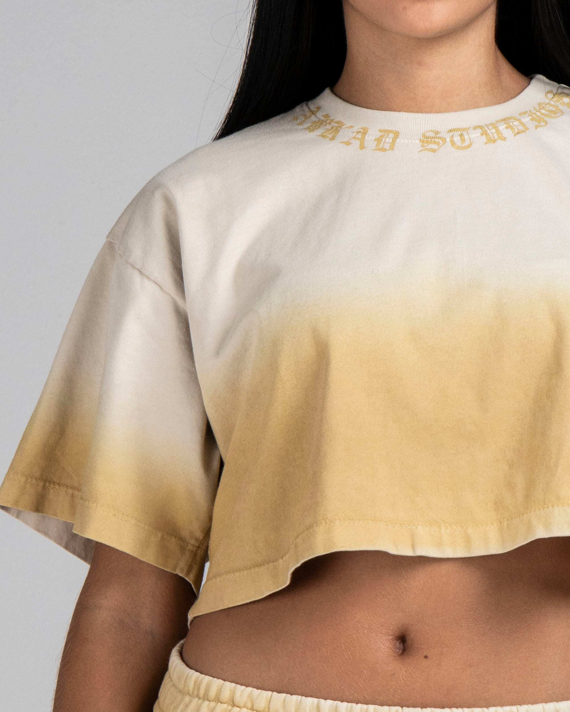 Crop Shirt Washed Caqui Arkad Studios