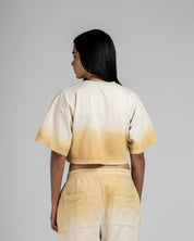Crop Shirt Washed Caqui Arkad Studios