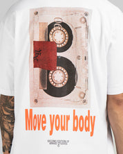 Tshirt Blanca Cassette Move Your Body
