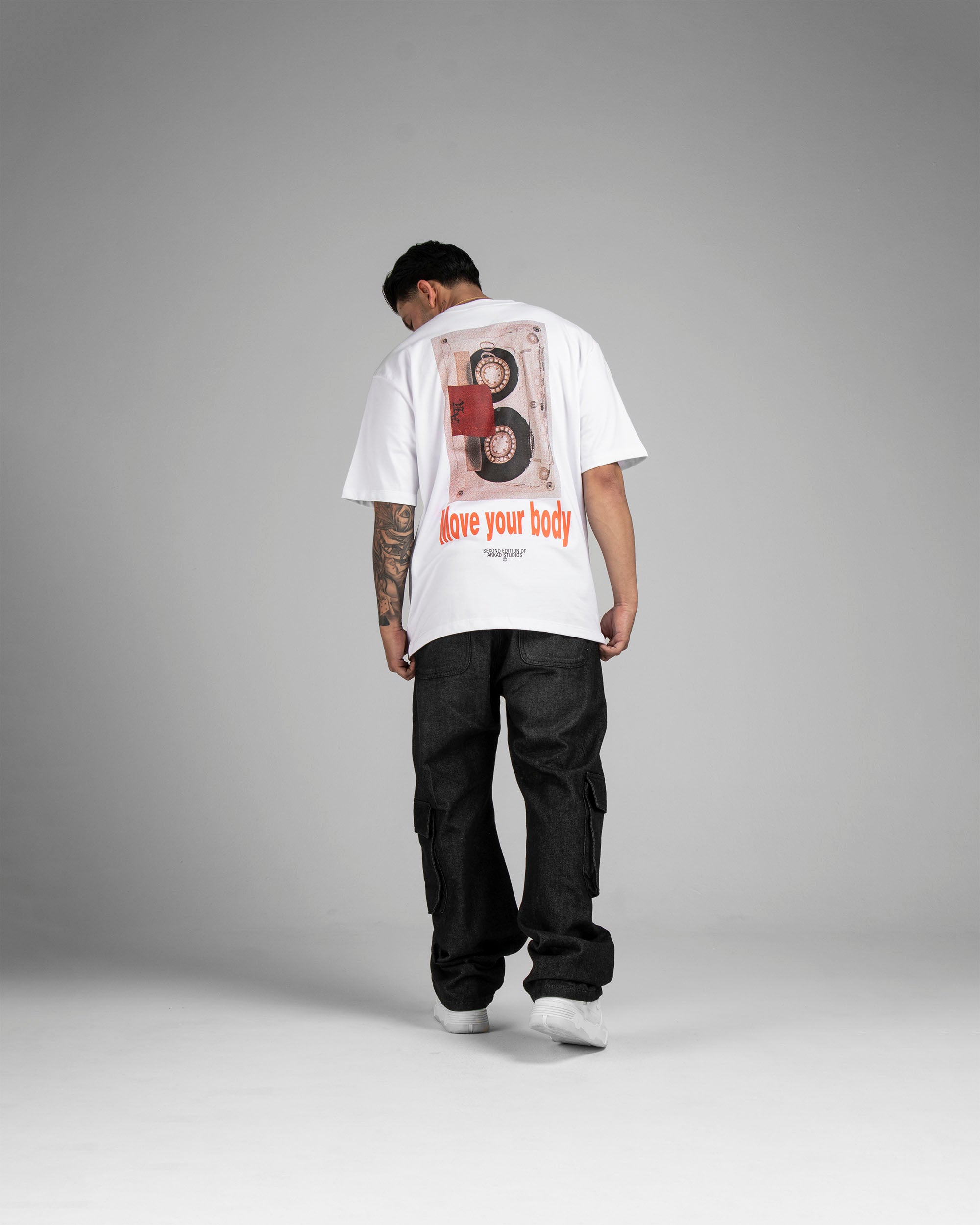 Tshirt Blanca Cassette Move Your Body