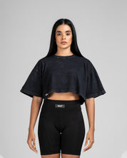 Crop Shirt Washed Negro