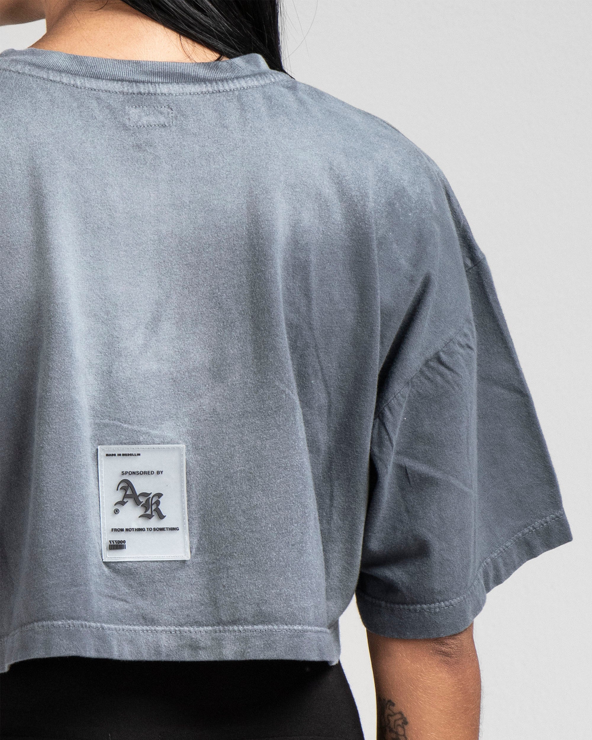 Crop Shirt Washed Gris Iluminaciones