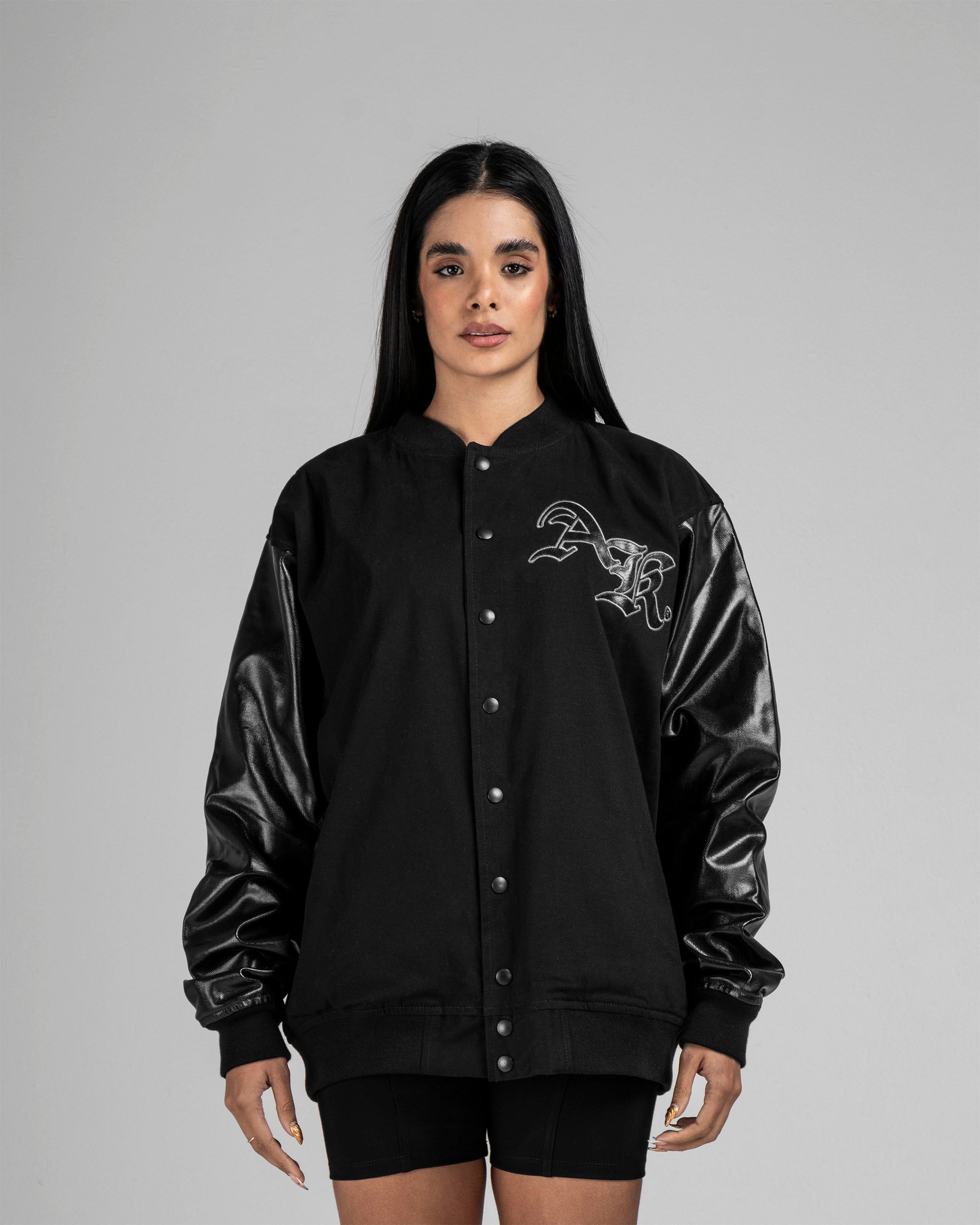 Varsity Jacket Negra