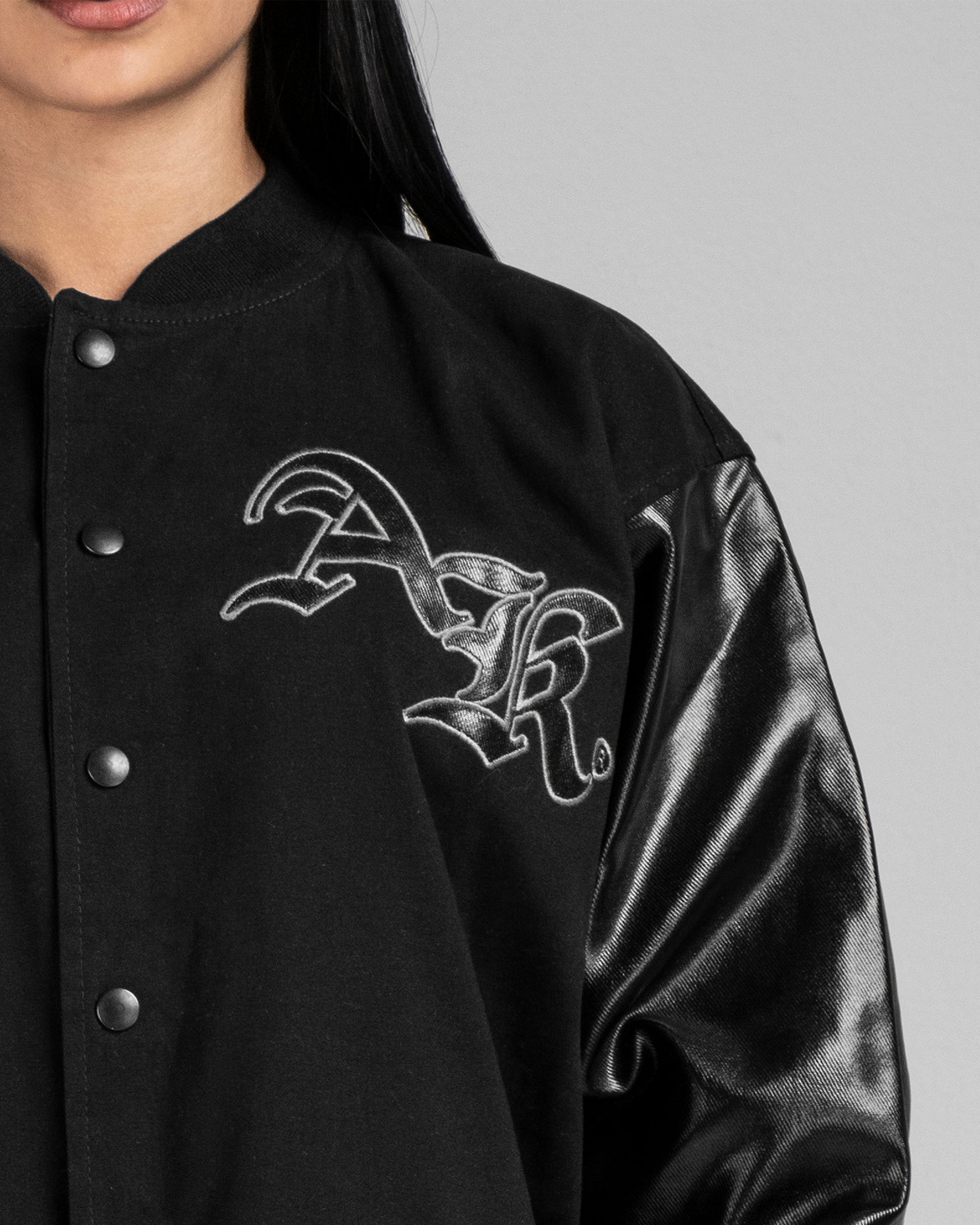 Varsity Jacket Negra