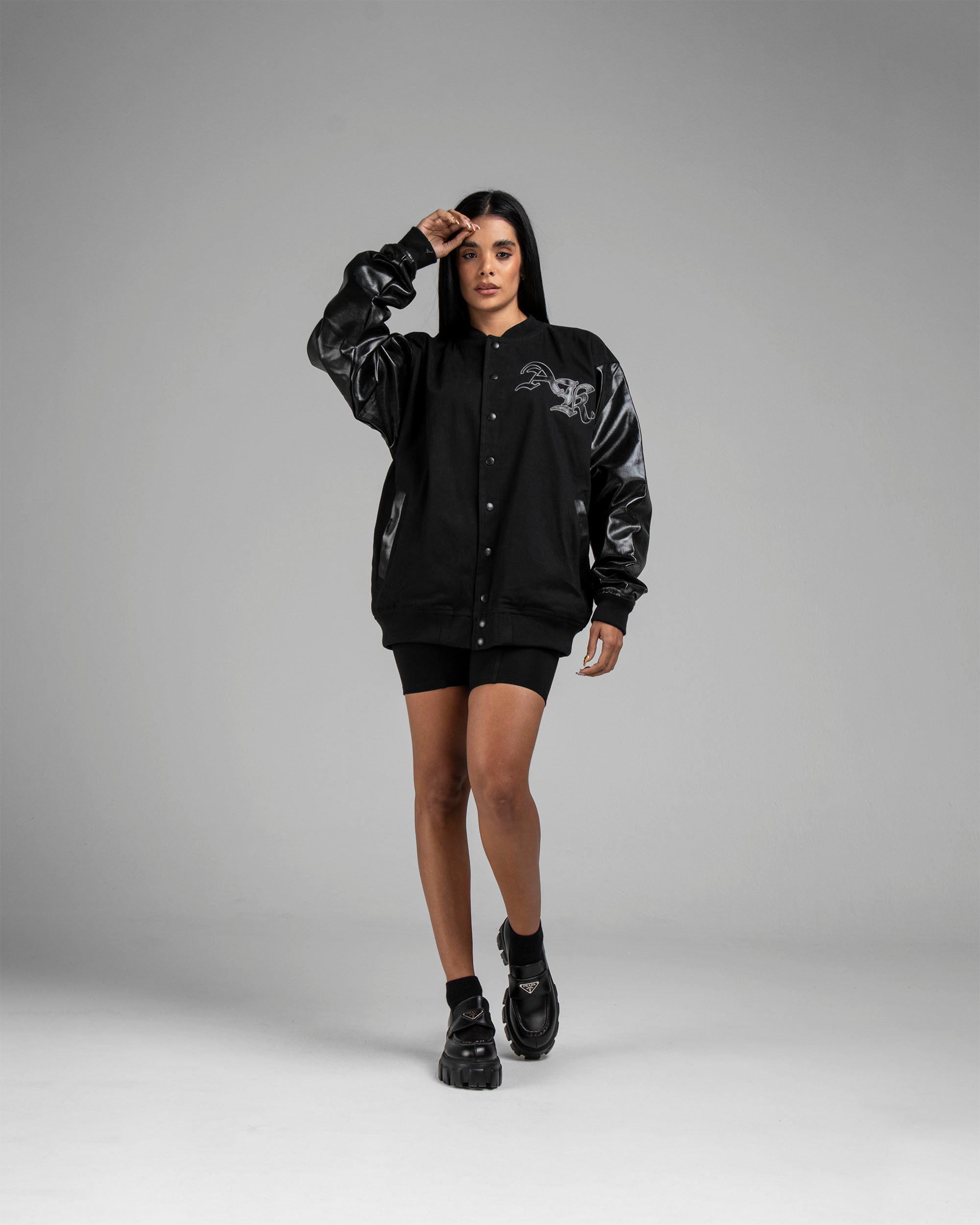 Varsity Jacket Negra