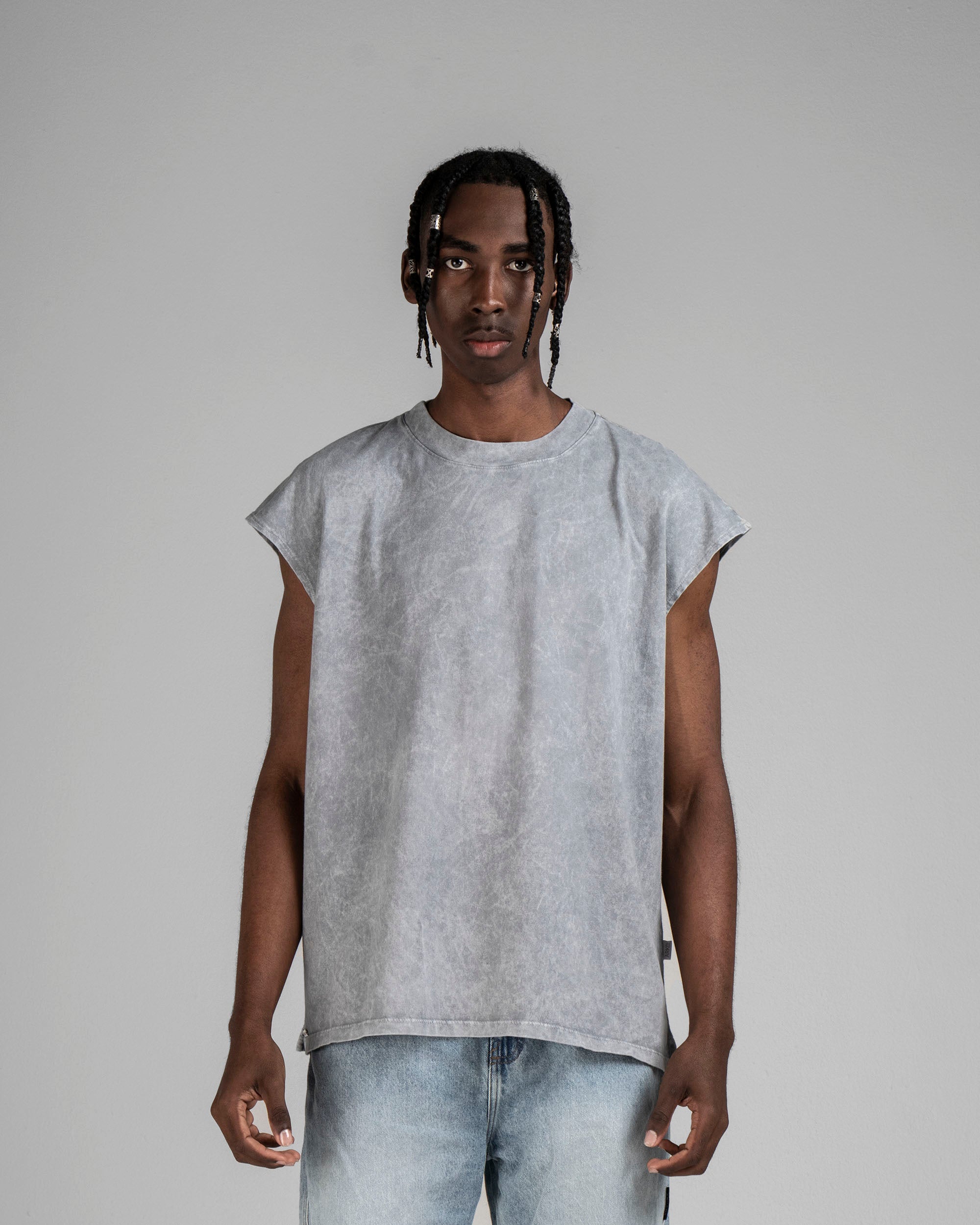Tank Shirt Washed Gris Clara