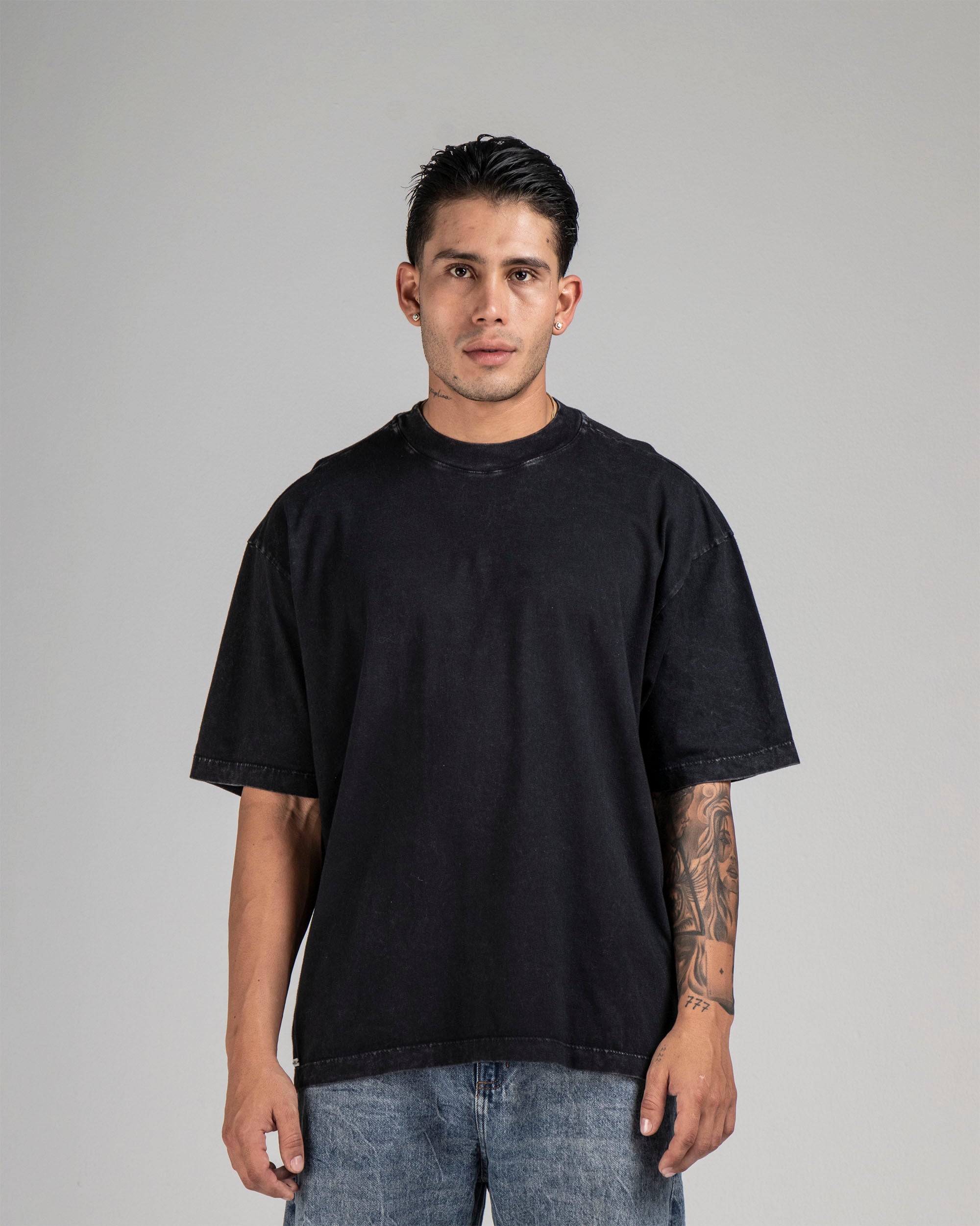Washed Tshirt Negra