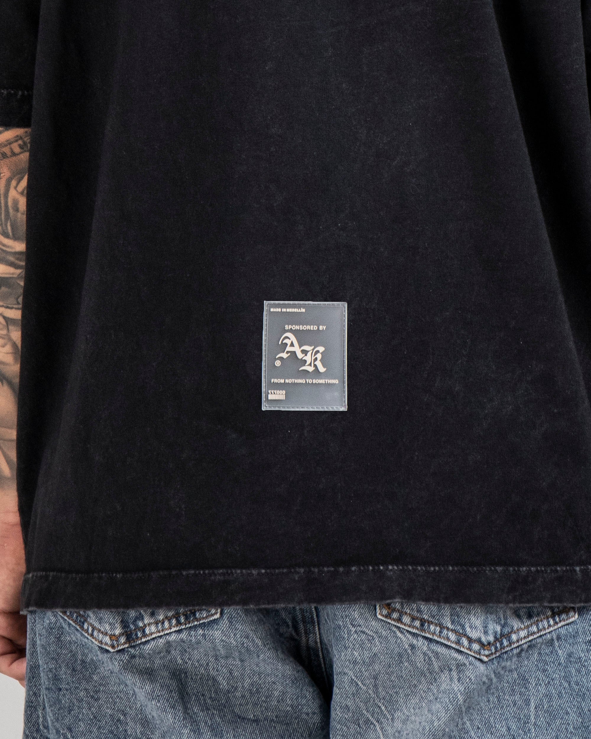 Washed Tshirt Negra
