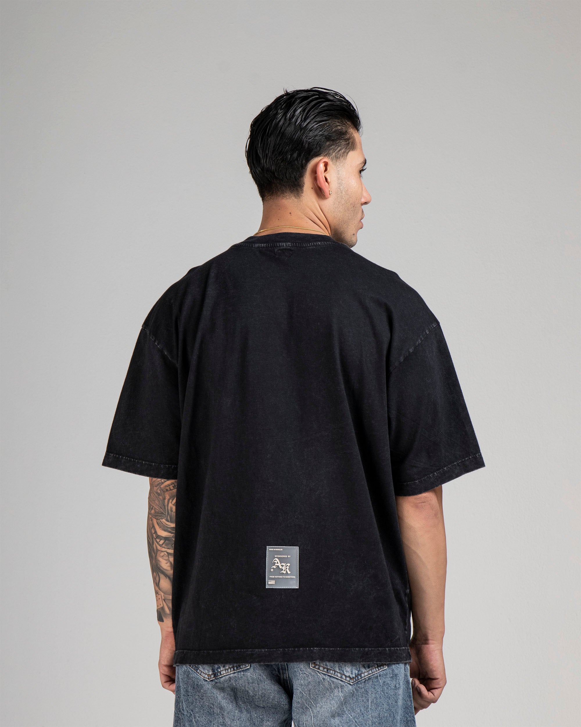 Washed Tshirt Negra