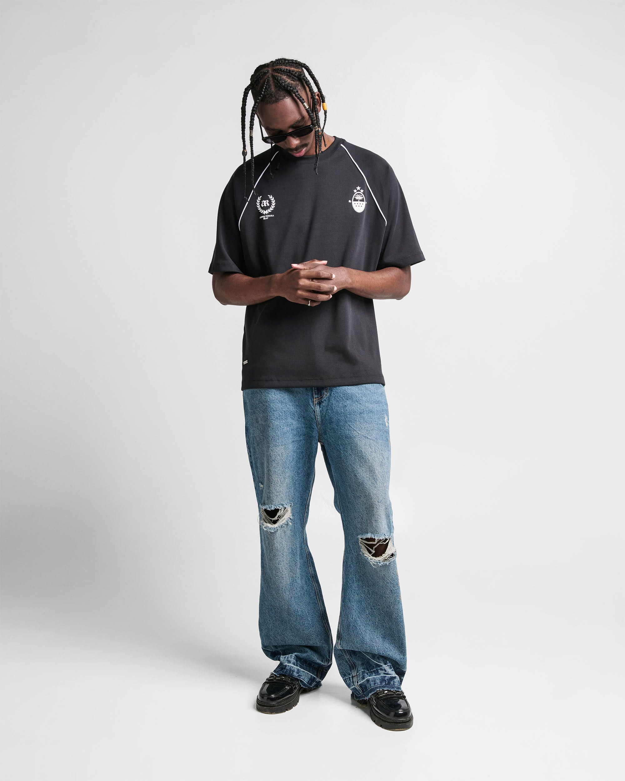 Denim Pant Azul Oscuro Destroyed