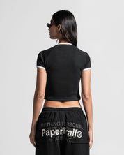 Ribbed Baby Tee Negra