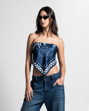 Bandana Paper Trail Azul Cuadros