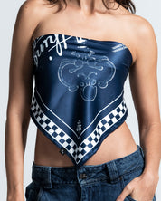 Bandana Paper Trail Azul Cuadros