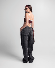 Pintuck Denim Pant Negro - Unisex