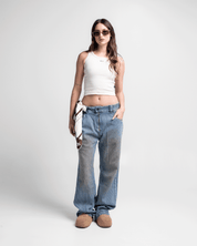 Striped Dirty Denim Pant - Unisex