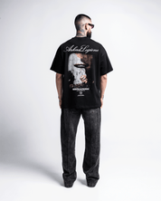 Pintuck Denim Pant Negro