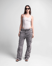 Jean Cargo Dirty Gris
