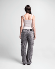 Jean Cargo Dirty Gris