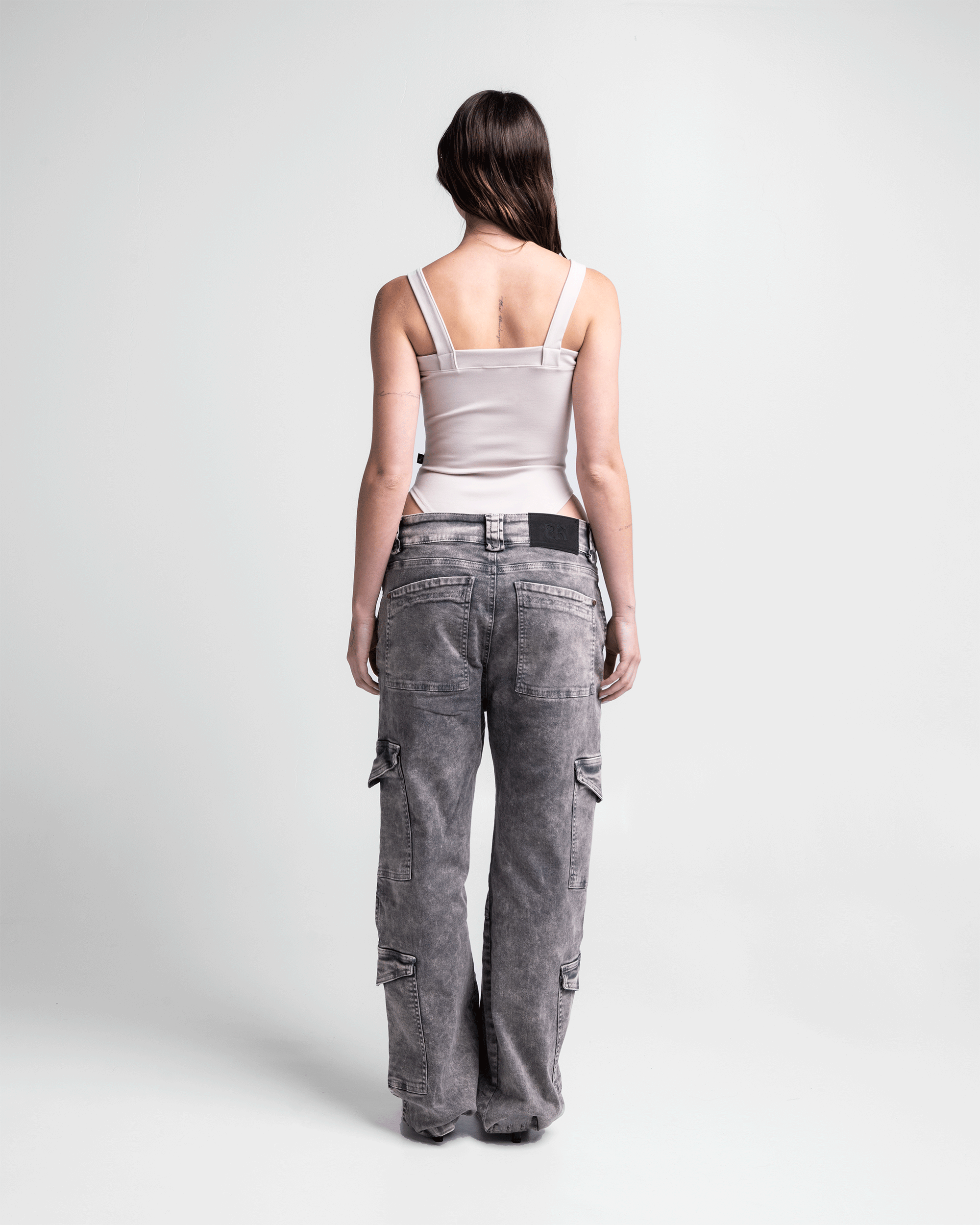 Jean Cargo Dirty Gris