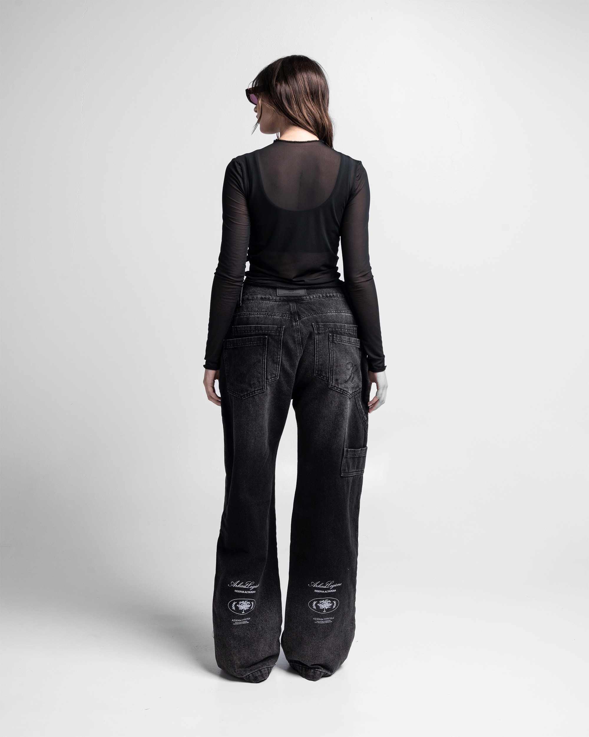 Printed Black Jean - Unisex