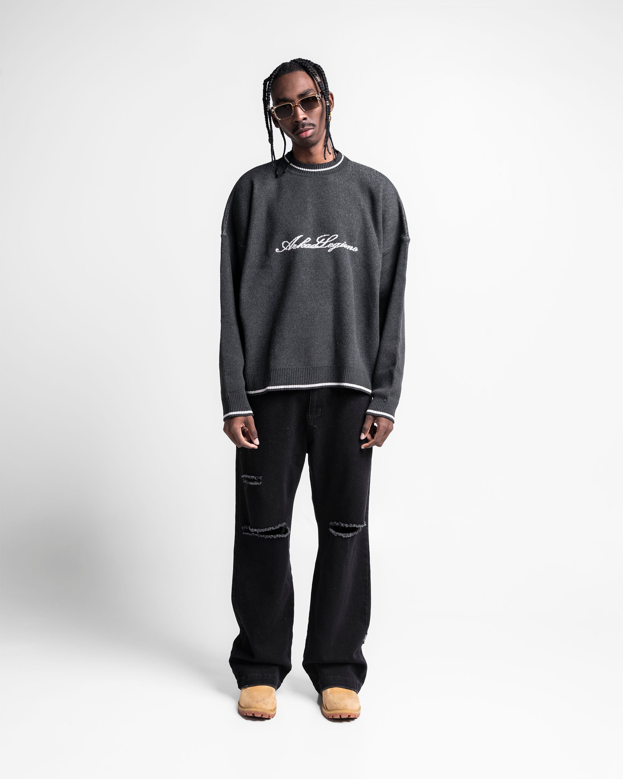 Knit Sweater Legione Gris Oscuro