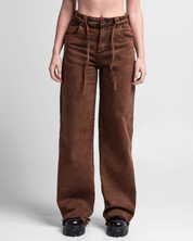 Jean Acid Wash Cafe Mujer