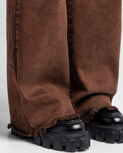 Jean Acid Wash Cafe Mujer