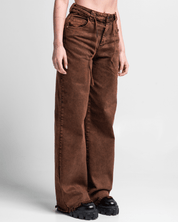 Jean Acid Wash Cafe Mujer