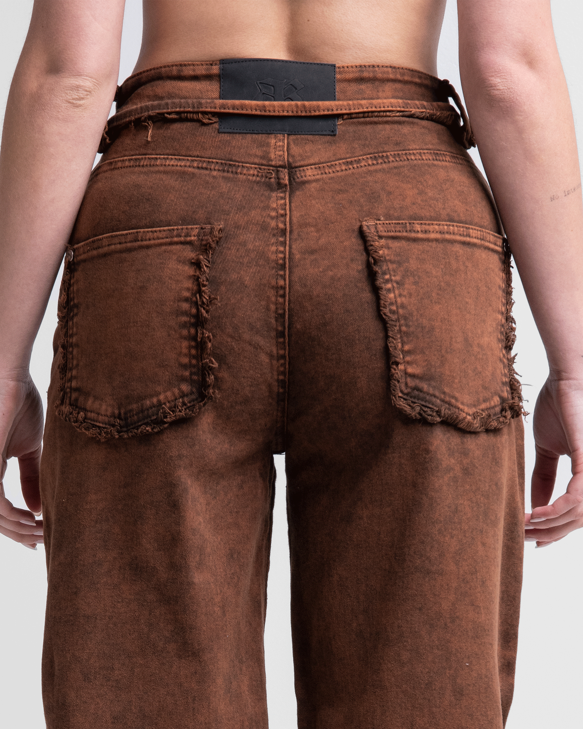 Jean Acid Wash Cafe Mujer