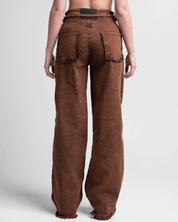 Jean Acid Wash Cafe Mujer