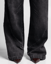 Printed Black Jean - Unisex