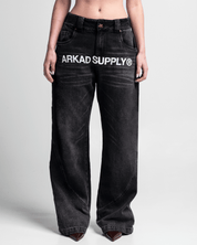 Printed Black Jean - Unisex