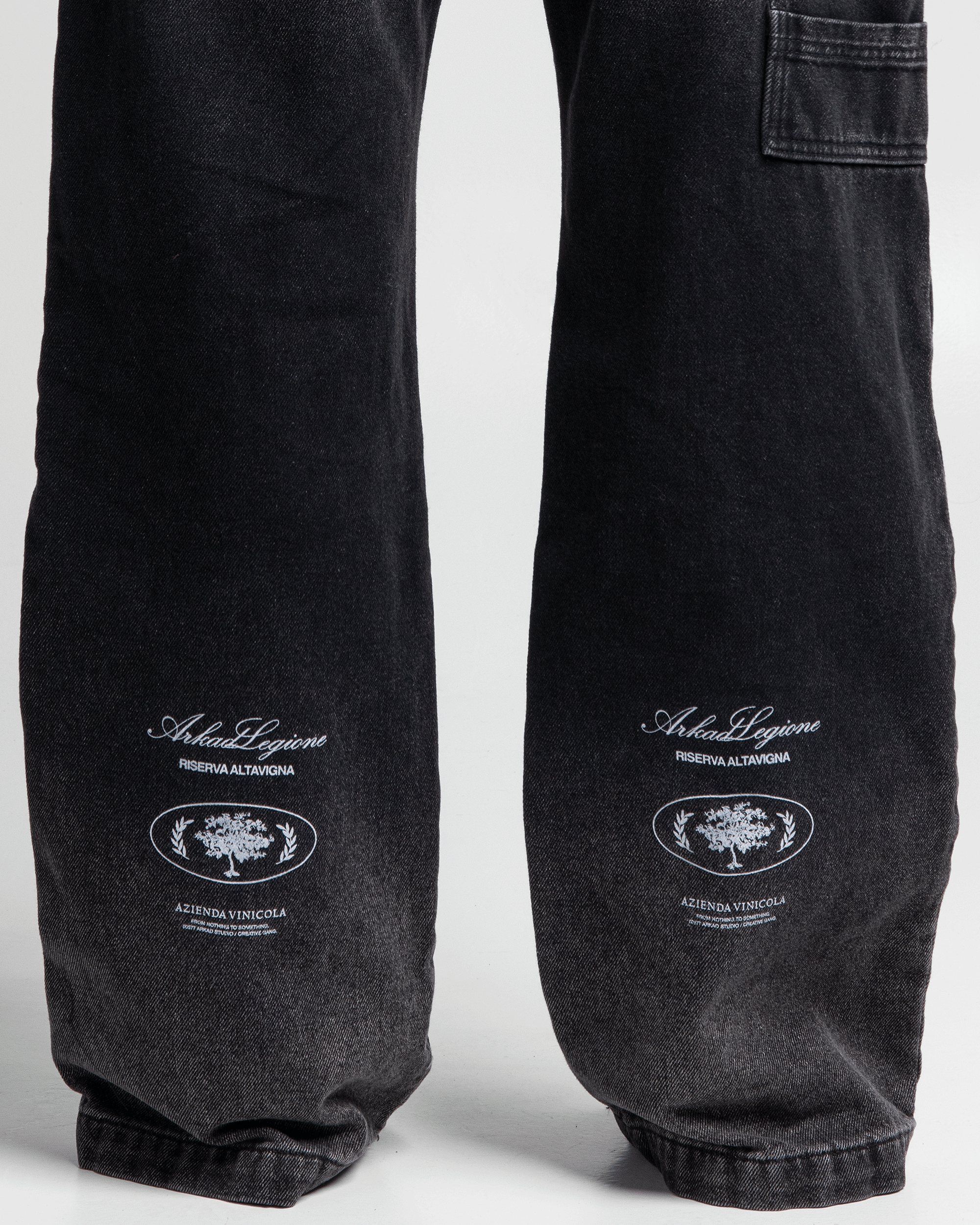 Printed Black Jean - Unisex