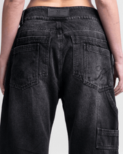 Printed Black Jean - Unisex