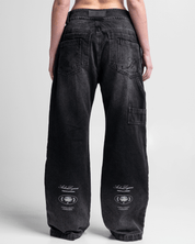 Printed Black Jean - Unisex