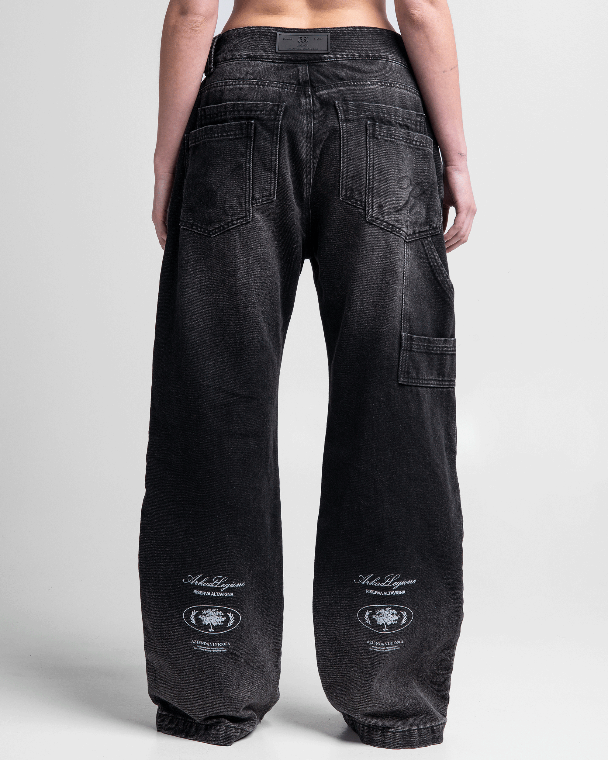 Printed Black Jean - Unisex