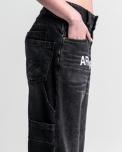 Printed Black Jean - Unisex