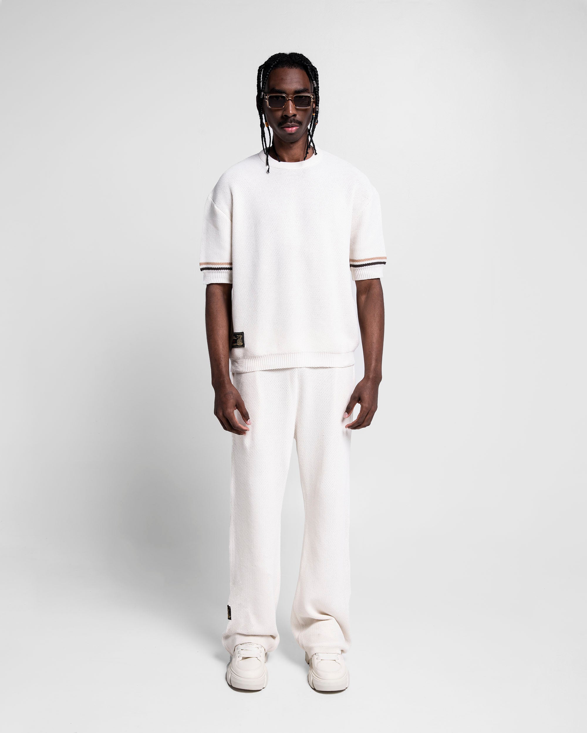 Knit Pant Records Beige