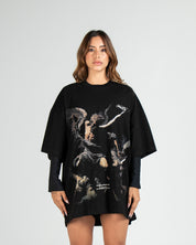 Tshirt Oversize Negra Angel