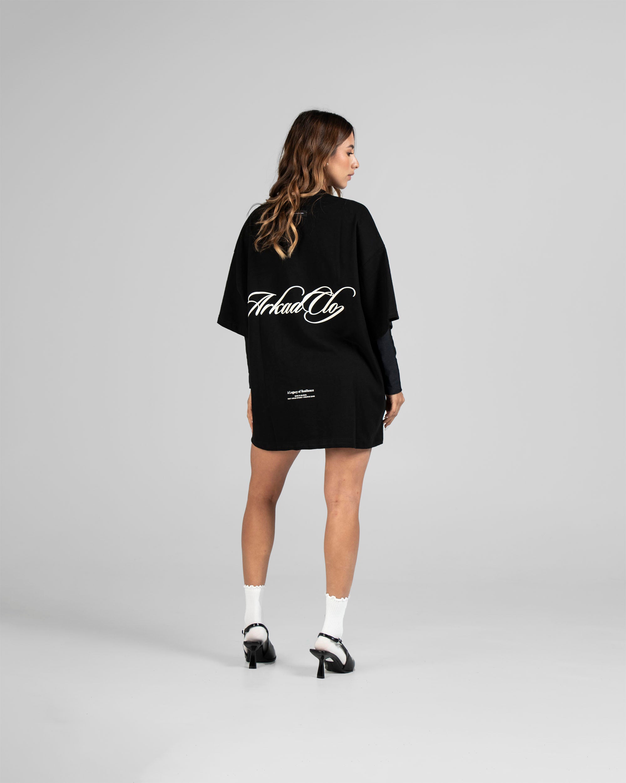 Tshirt Oversize Negra Angel
