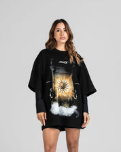 Tshirt Oversize Negra Sol