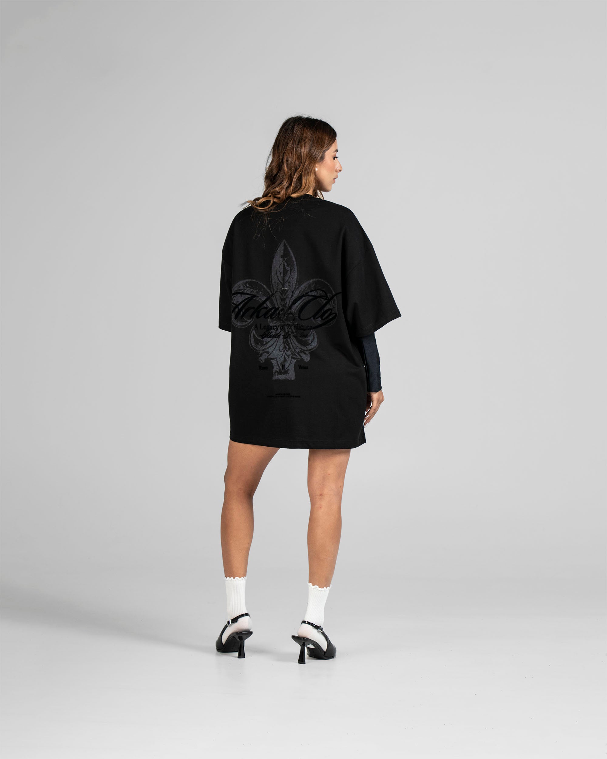 Tshirt Oversize Negra Velvet